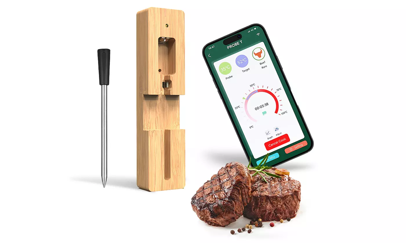 iMounTEK Smart Bluetooth Wireless Meat Thermometer w/ WiFi Probe and App Control