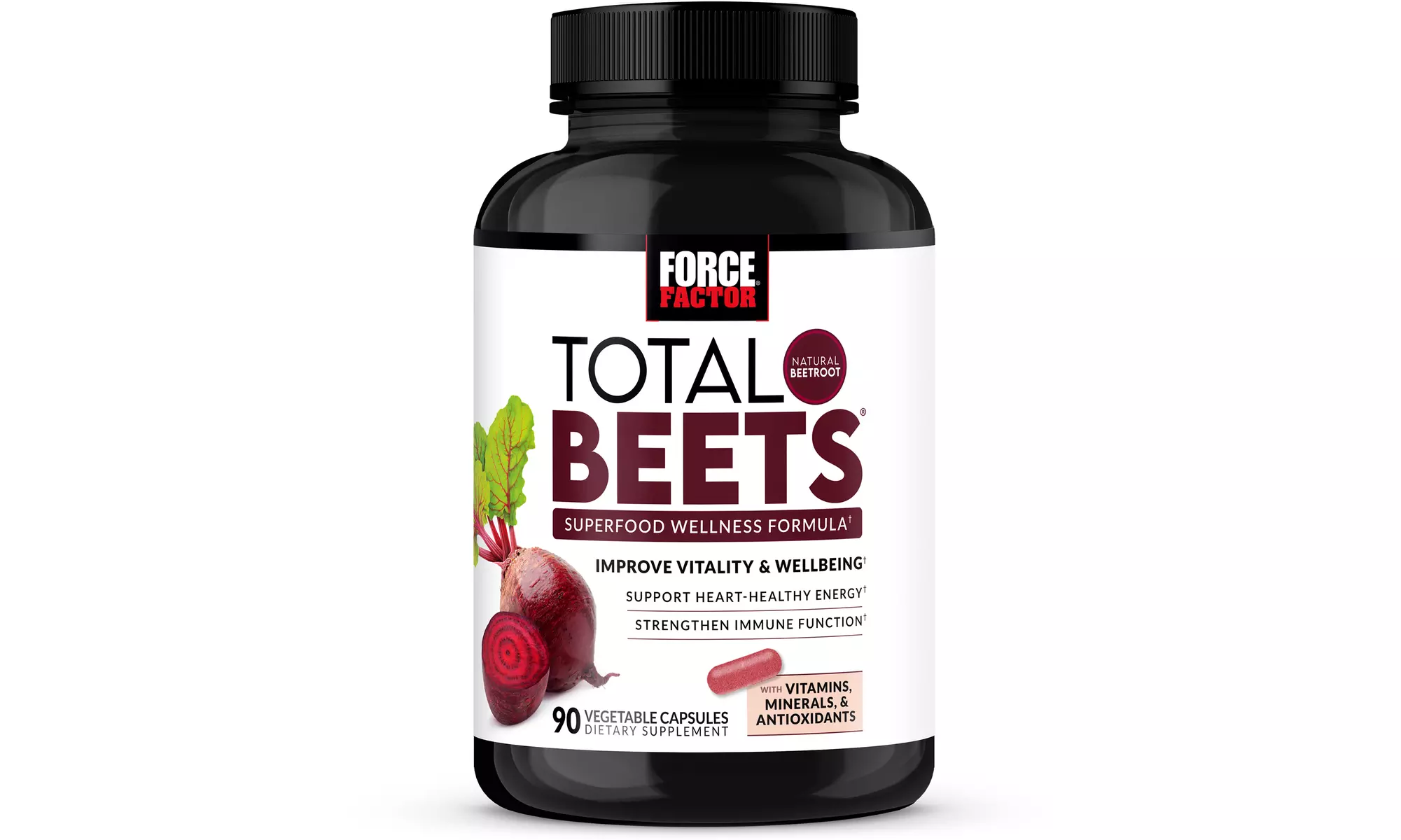 Force Factor Total Beets Superfood Wellness Formula 90 Capsules - Primary Image