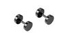 Barbell Design Stretcher Plugs Black Earring