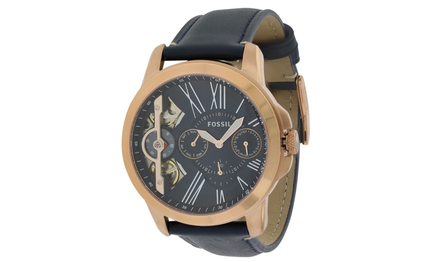 Fossil Grant Automatic Leather Mens Watch ME1162