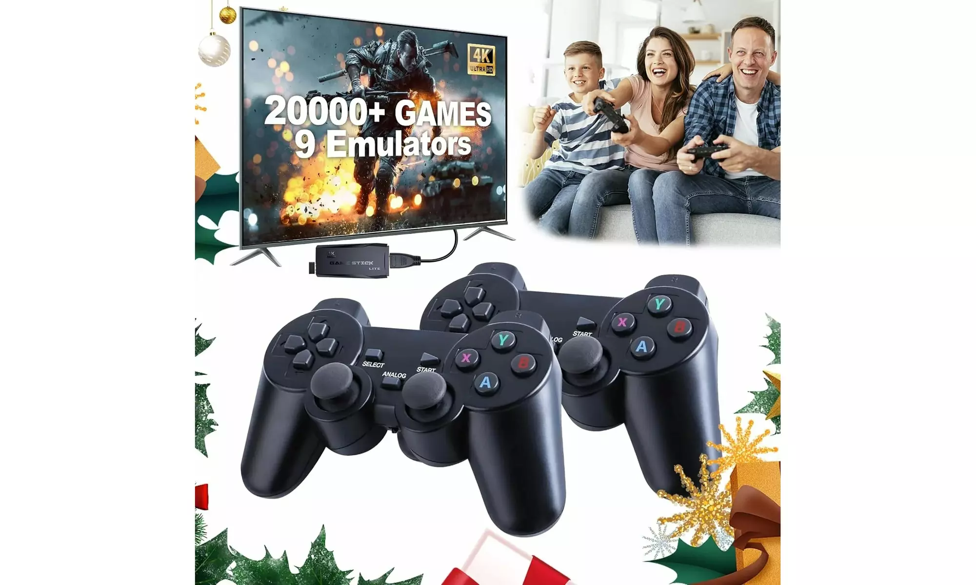 Retro Gaming Console 20,000 Plus Games 4K HDMI Wireless Controller