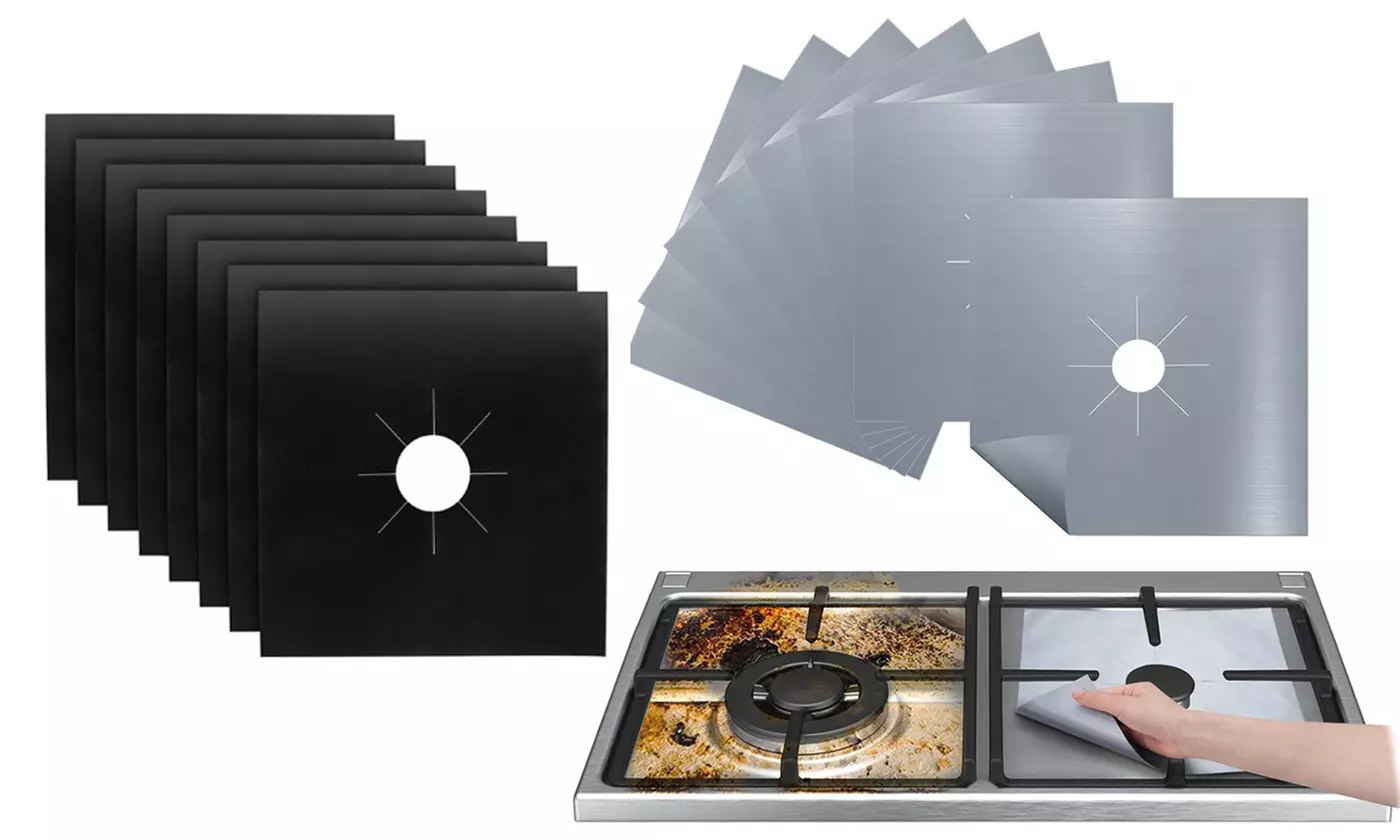 Gas Range Stove Top Burner Protector Reusable Liner Clean Non-stick Cover