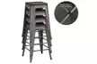 24inch Metal Bar Stools Counter Height Barstools Industrial Stackable Chairs - Second Medium