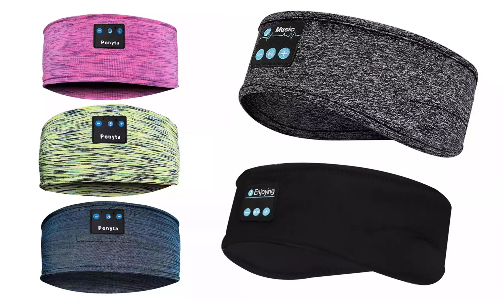 Sleep Headphones Wireless  Bluetooth Sports Headband Headphones Built in Speaker - Primary Image