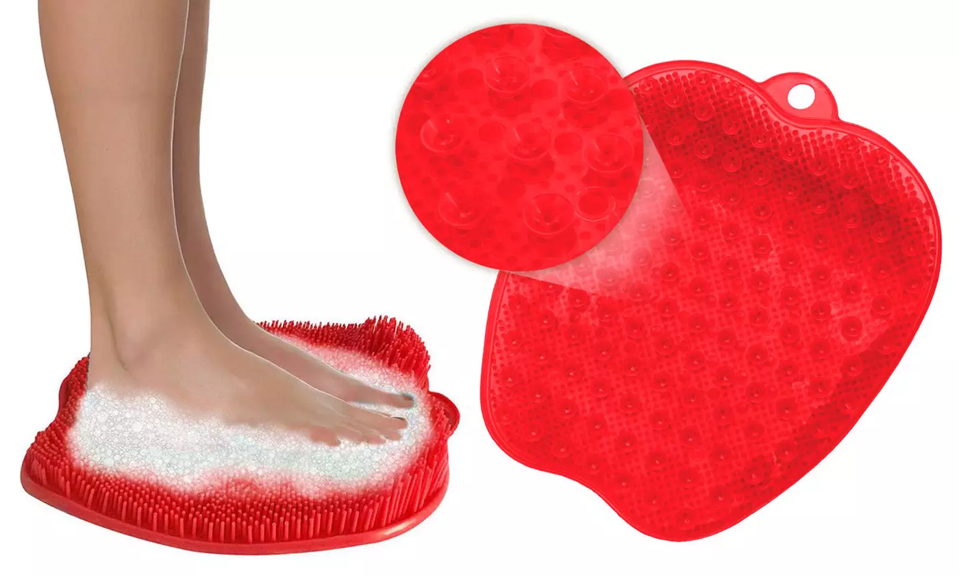 Relaxing Shower Foot Scrubber Mat and Exfoliating Massager - Second Medium