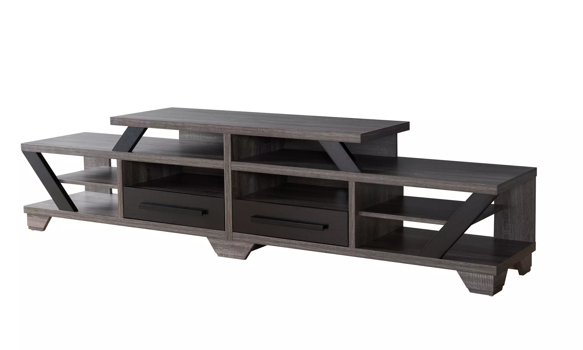 Taylor Modern 82-inch TV Stand in Distressed Grey - Primary Image