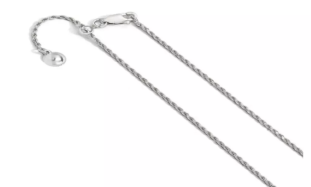 Italian Sterling Silver 16 to 24 Inch Adjustable Chains