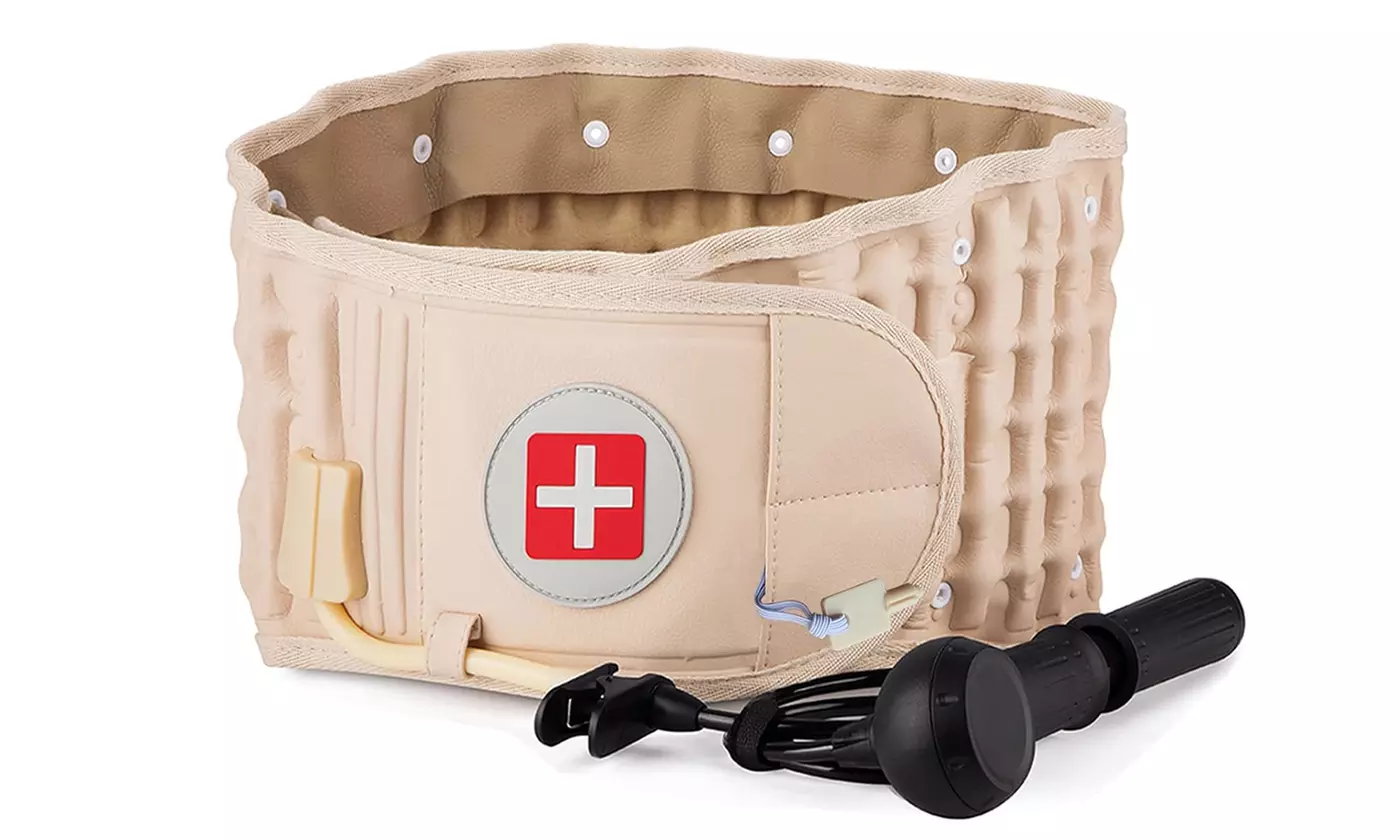 iMounTEK Decompression Back Belt Lumbar Spine Support Lower Back Traction Device