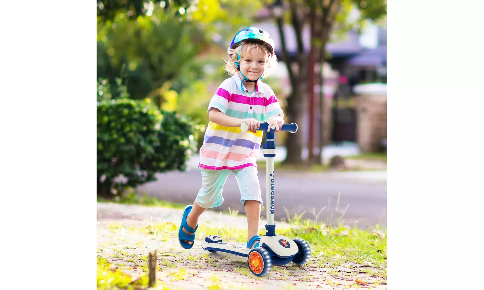 Costway 3-Wheel Kids Scooter Toddler Folding Balancing Kick Scooter