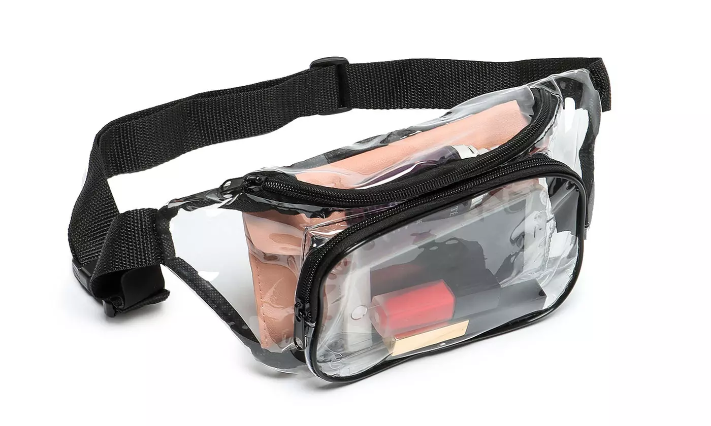 Clear PVC Stadium Approved Sling Bag Crossbody Purse Fanny Pack