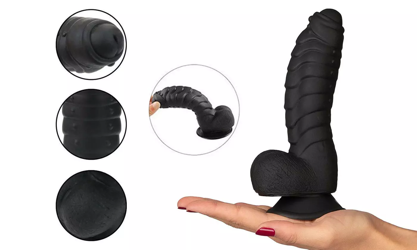 Dragon Ribbed Texture Dildo Suction Cup 7 Inches Silicone G-Spot Masturbation