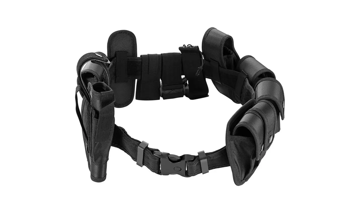 Police Security Guard Modular Enforcement Equipment Duty Belt Tactical 600 Nylon - Primary Image