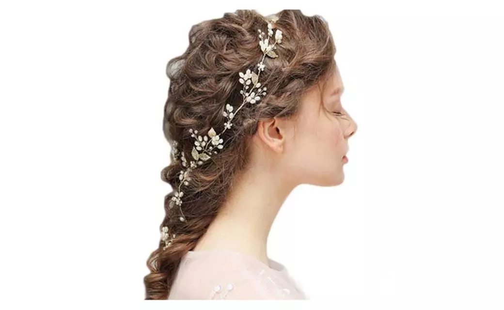 Fashion Golden Pearl Embellished Hair Jewelry - Primary Image