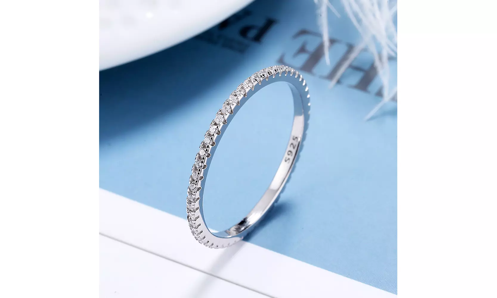 Sterling Silver Eternity Ring with crystals from Swarovski