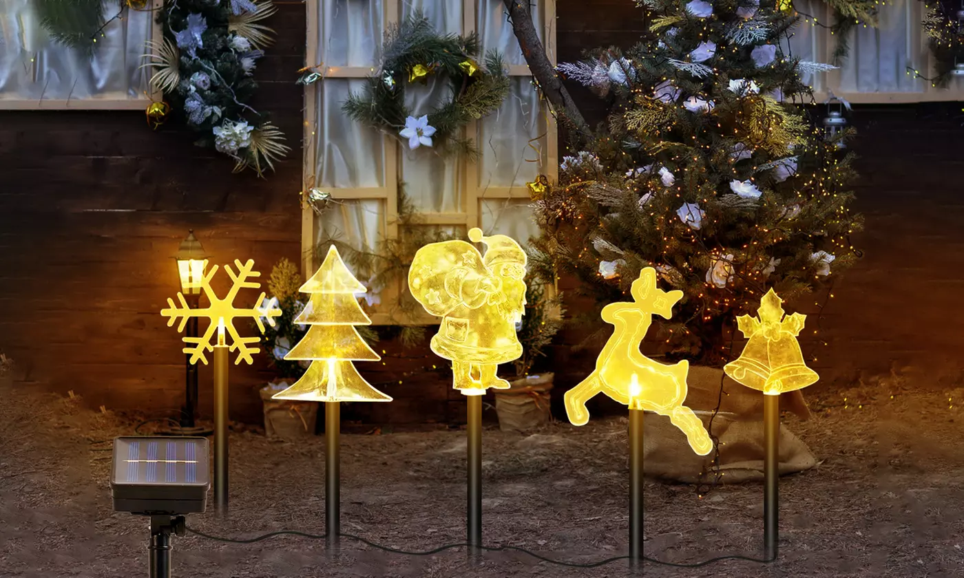 Christmas LED Lights: Snowman Family & Reindeer Holiday Decorations