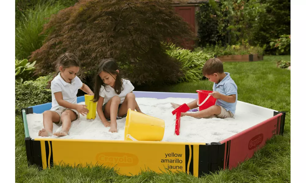 Frame It All Children's Square or Hexagonal Composite Sandbox  - Primary Image