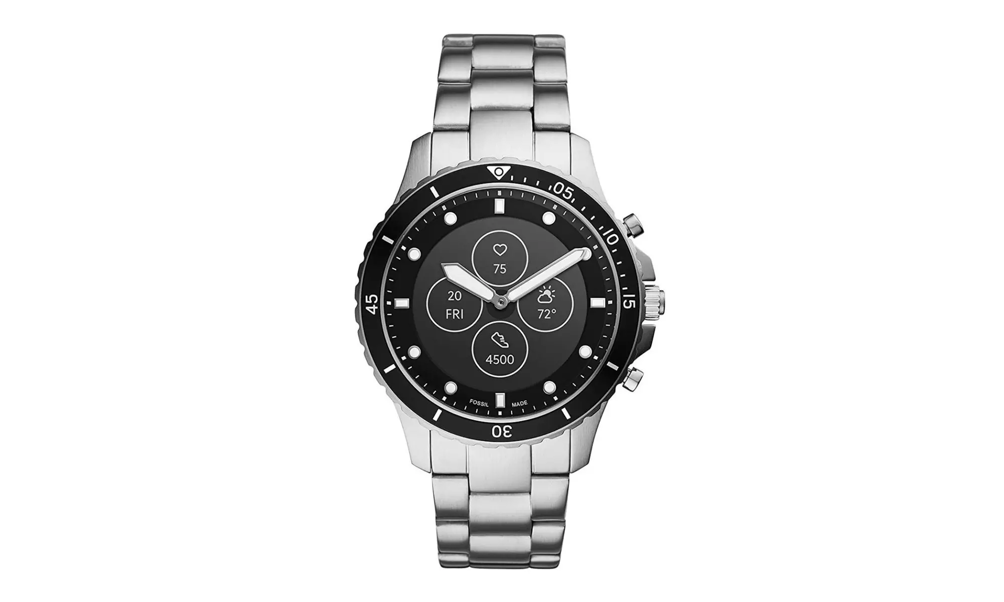 Fossil Men's Hybrid Smartwatch HR FB-01 (Stainless Steel) - Primary Image