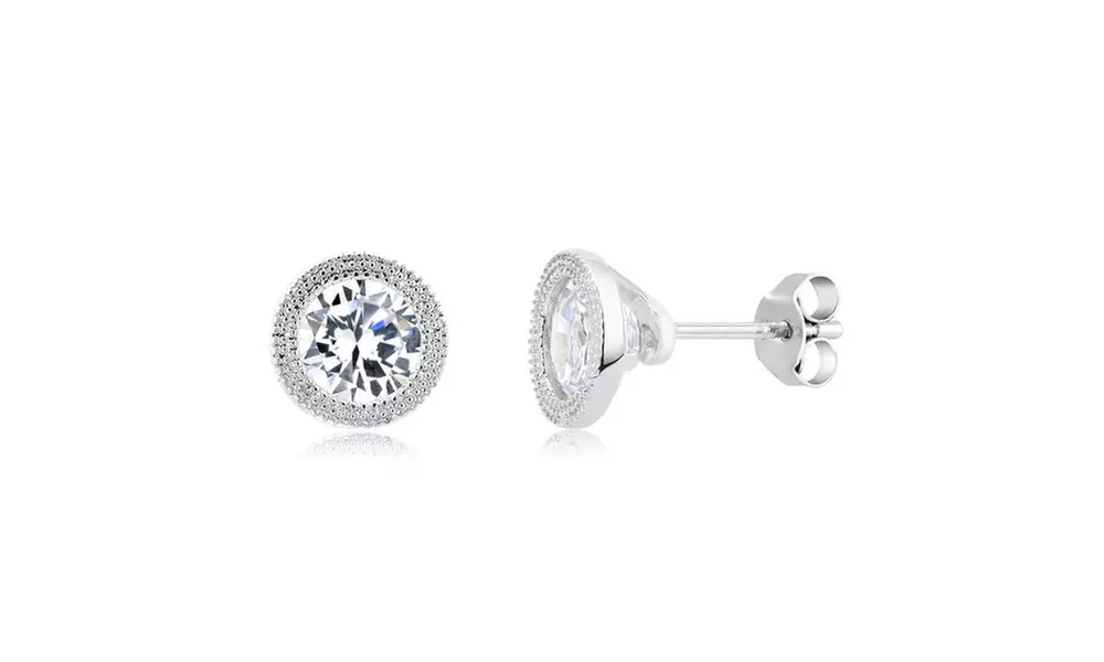 Cubic Zirconia Stud Earrings - Primary Image