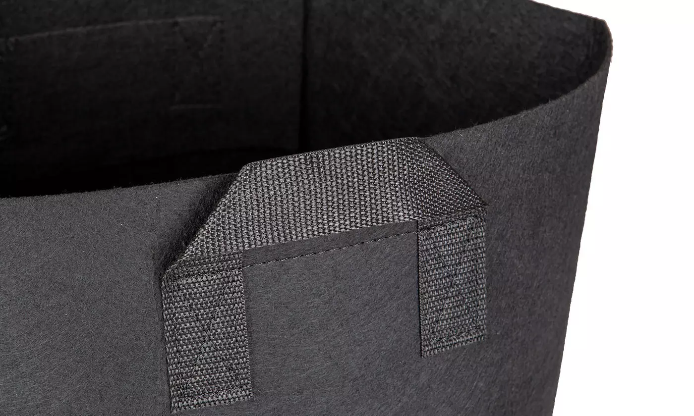 5-Pack Black Grow Bags Aeration Fabric Fabric Planter Root Growing Pots