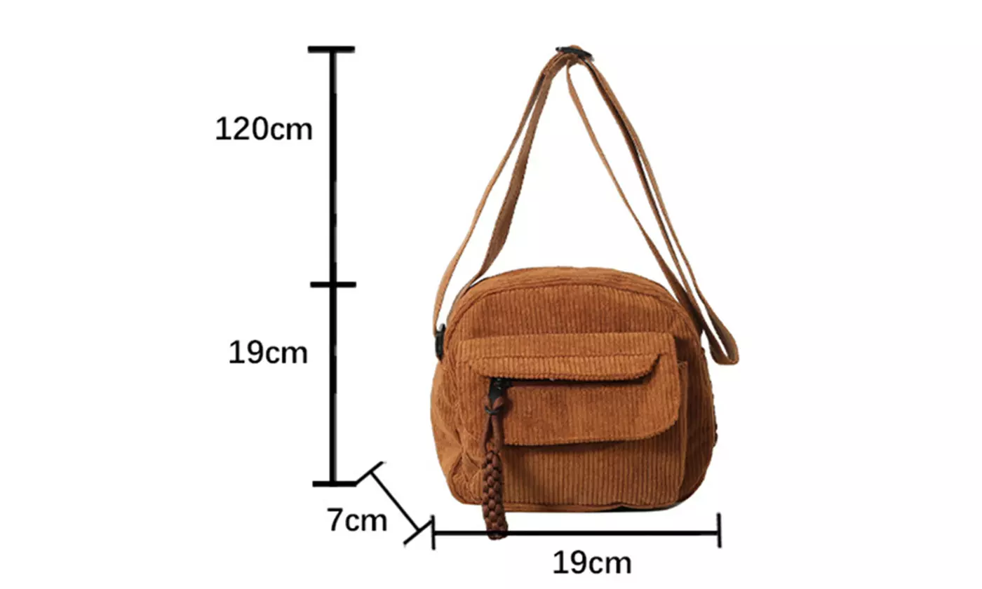 Corduroy Crossbody Purse - Multiple Options