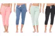 Coco Limon Women's Capri Joggers (4-Pack). Plus Sizes Available. - Second Medium
