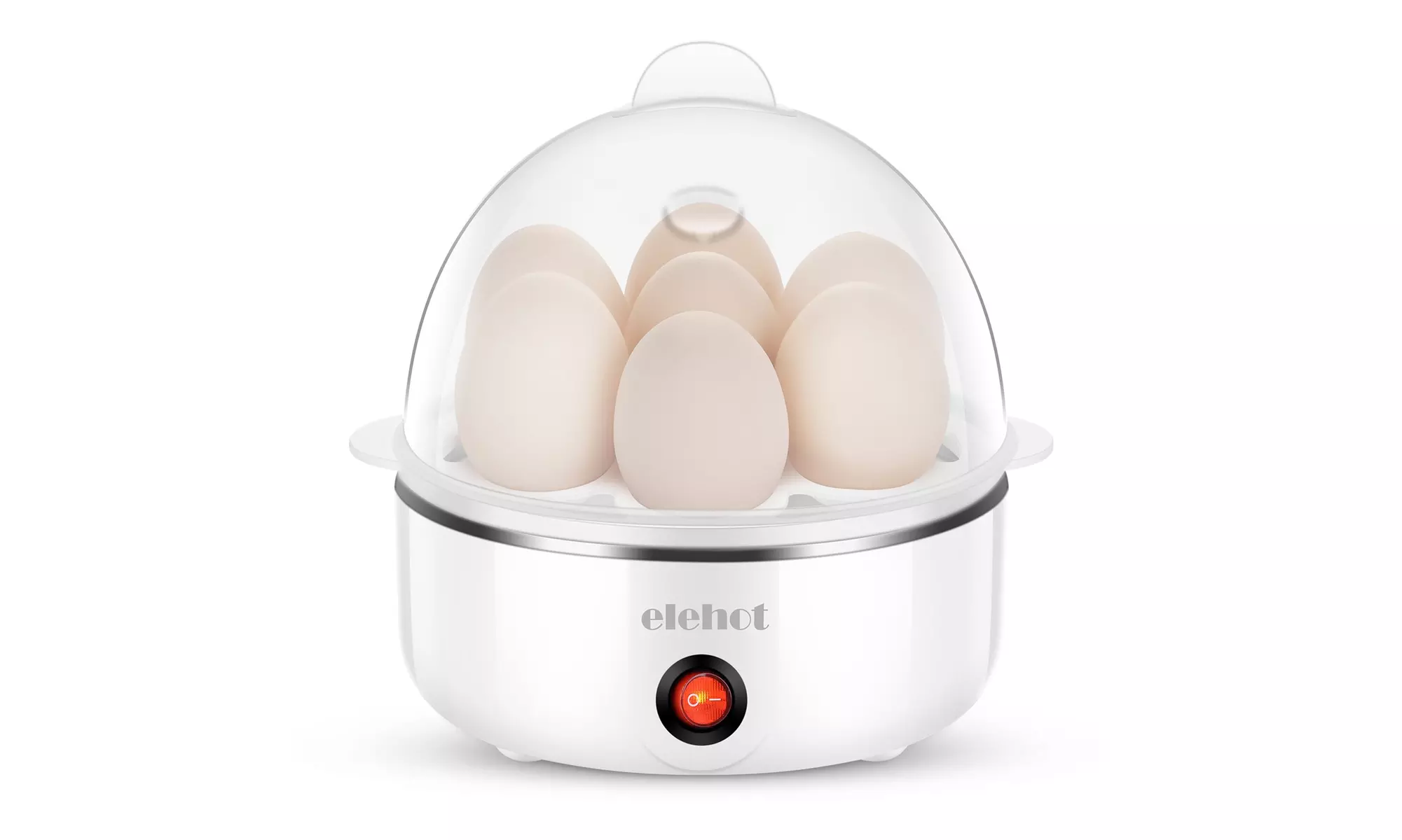 ELEHOT Egg Cooker Hard Boiled Egg Maker Boiler 7 Eggs Capacity - Primary Image