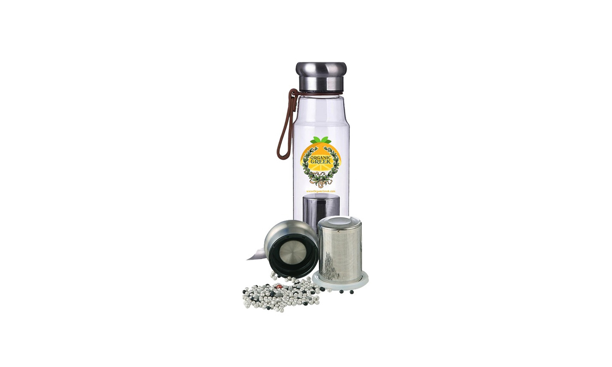 Hydrogen Alkaline Generator Water Filter Bottle 4 in 1 Design by Organic Greek