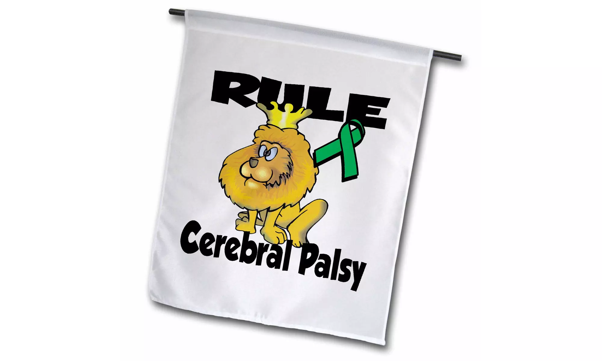 Garden Flag Rule Cerebral Palsy Awareness Ribbon Cause Design 12 by 18-inches - Primary Image
