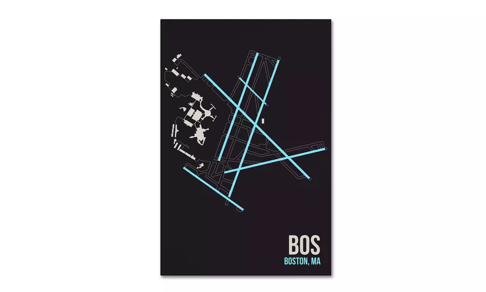 08 Left 'BOS Airport Layout' Canvas Art - Primary Image