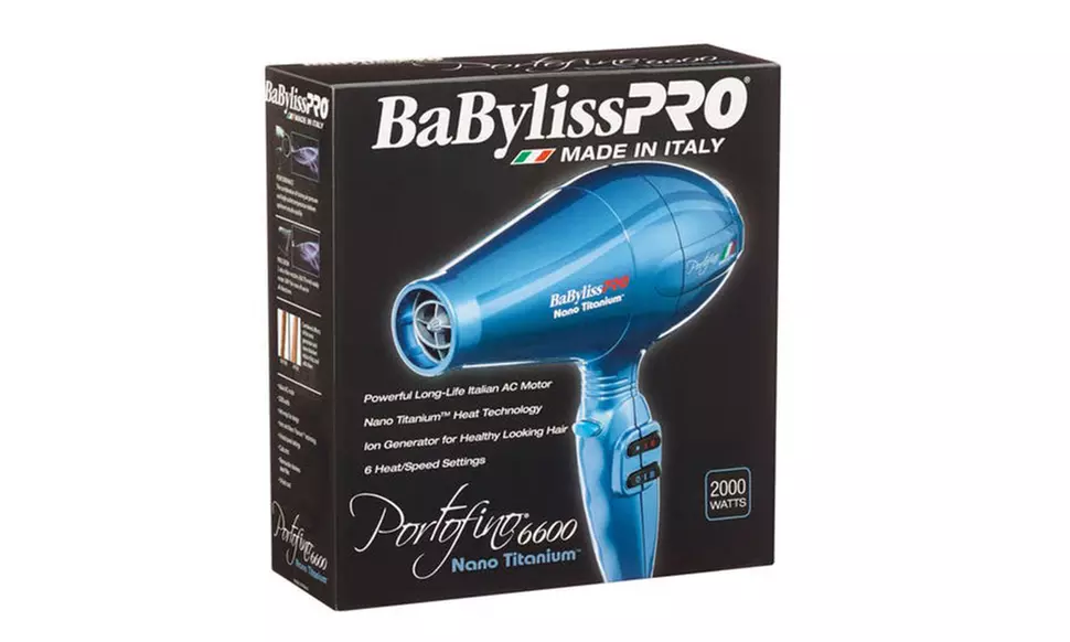 BabylissPRO Nano Titanium Portofino 2000WT Hair Dryer - Second Medium