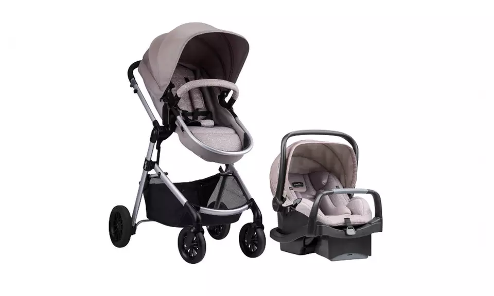 Evenflo Pivot Modular Travel System, Lightweight Baby Stroller, Sandstone Tan - Primary Image