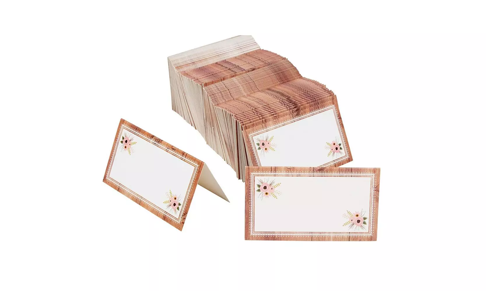 100 pcs Table Place Cards Floral for Wedding Party Dinner Event Restaurant 2x3.5 - Second Medium