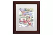 Jenny Newland 'Tea Party Bear 3' Matted Wood Framed Art - Second Medium