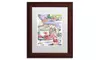 Jenny Newland 'Tea Party Bear 3' Matted Wood Framed Art