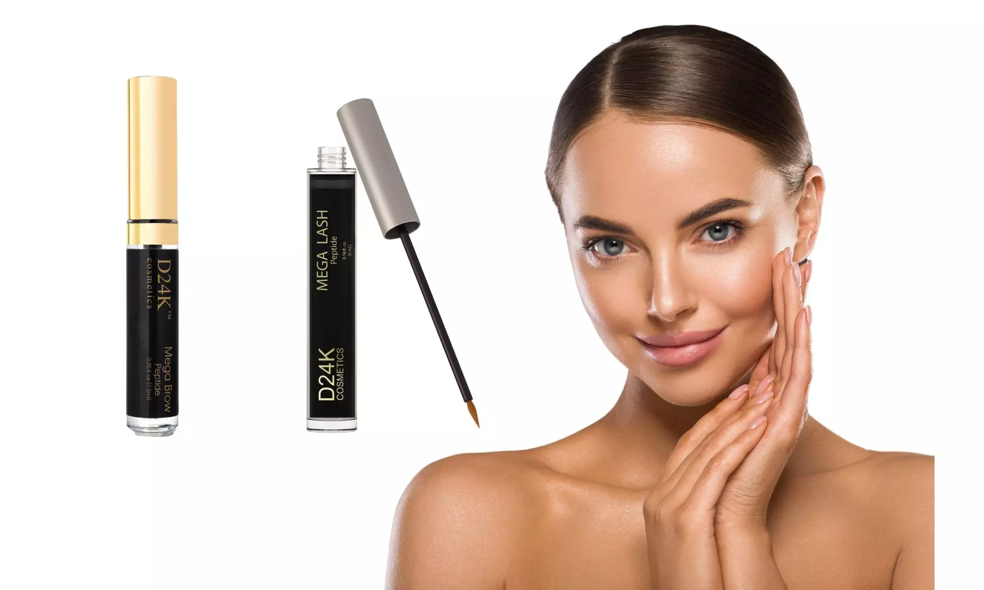 D24K Brows & Lashes Duo: Mega Lash & Brow Growth Peptide Treatment - Primary Image