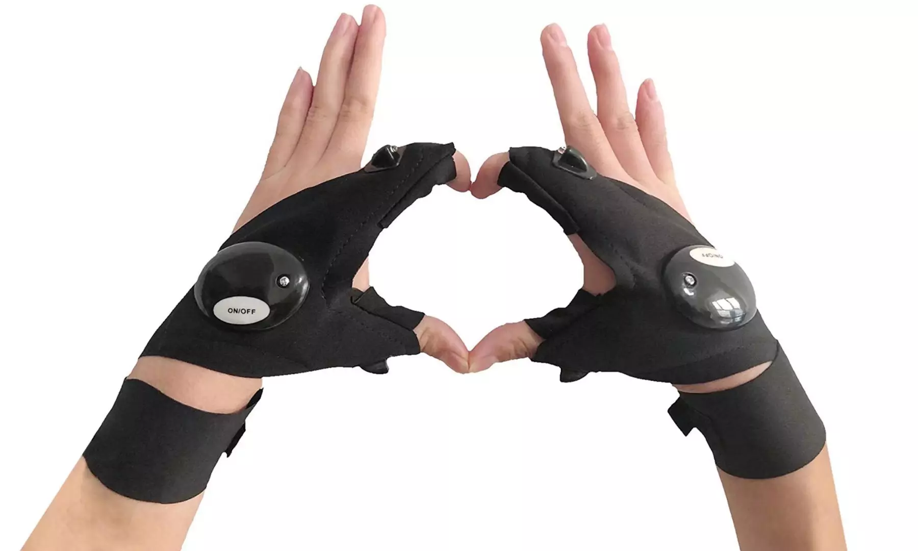 LED Flashlight Fingerless Gloves Fishing Gloves Working in Darkness for Gifts - Primary Image