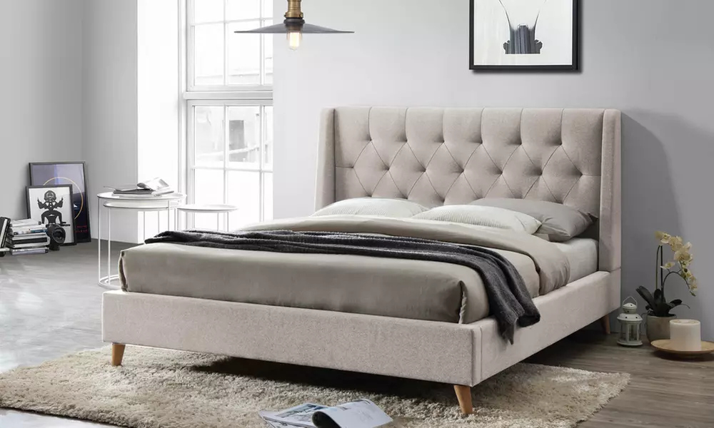 Baxton Studio Adelaide Retro Modern Platform Bed - Second Medium