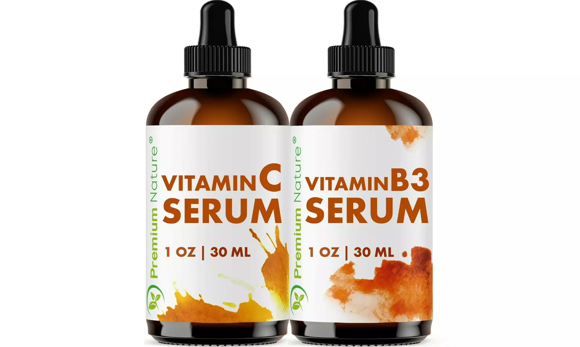 Vitamin C & Vitamin B Serum For Face Antiaging Dark Spot Remover Set 1 Oz Each - Primary Image
