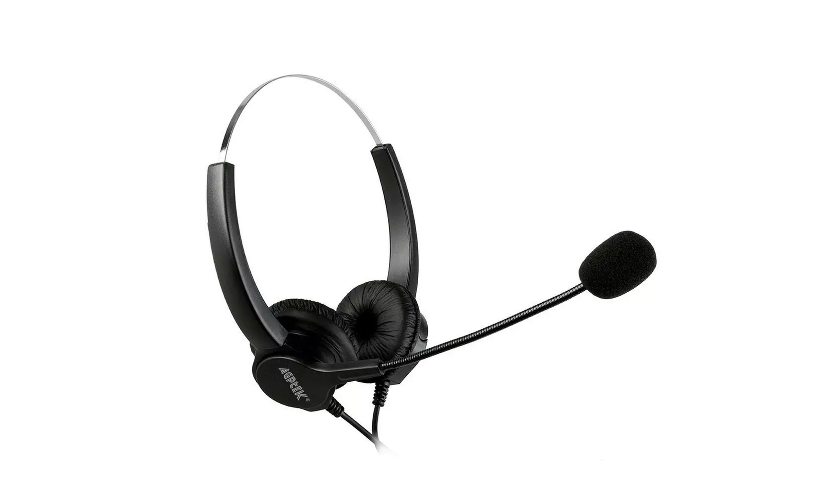 AGPtEK HandsFree Call Center Noise Cancelling Corded Binaural Headset Headphone - Primary Image