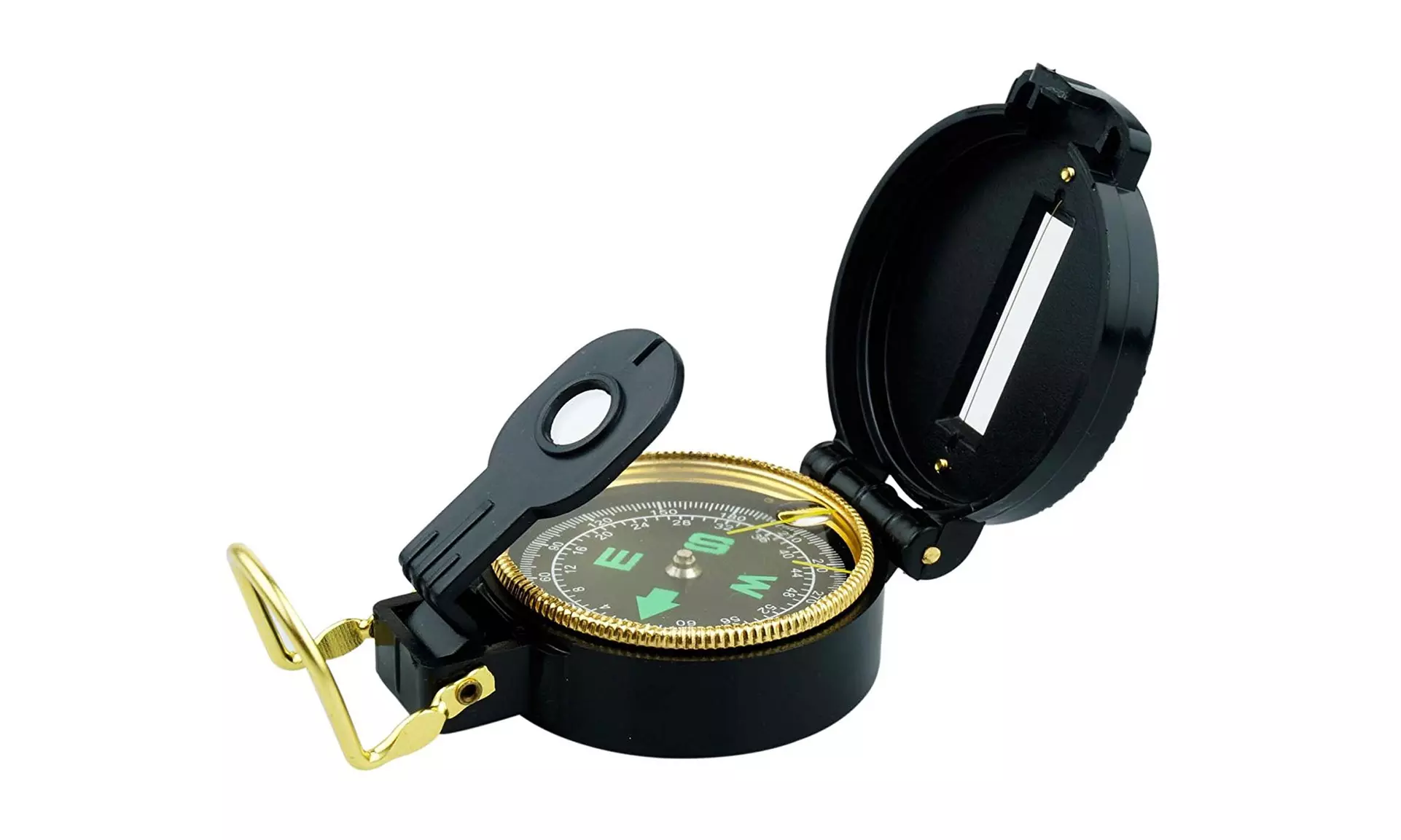 2" Lensatic Compass in Black