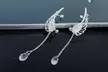 Women's Angel Wings Fashion Exquisite White Gold Cubic Zirconia Earrings - Second Medium