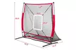 5x5FT Pitching Practice Net w/Training Ball Strike Zone Baseball - Second Medium