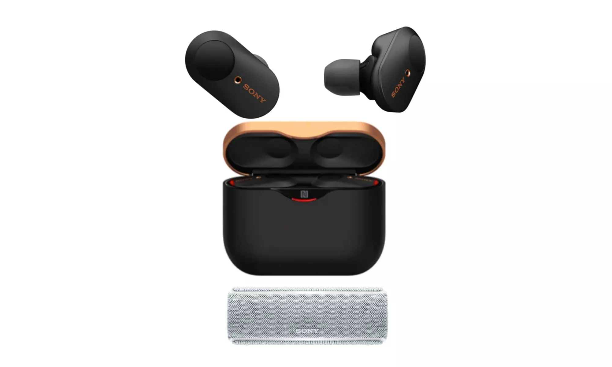 Sony WF-1000XM3 True Wireless Noise-Canceling Earbuds (Black) and Speaker - Primary Image