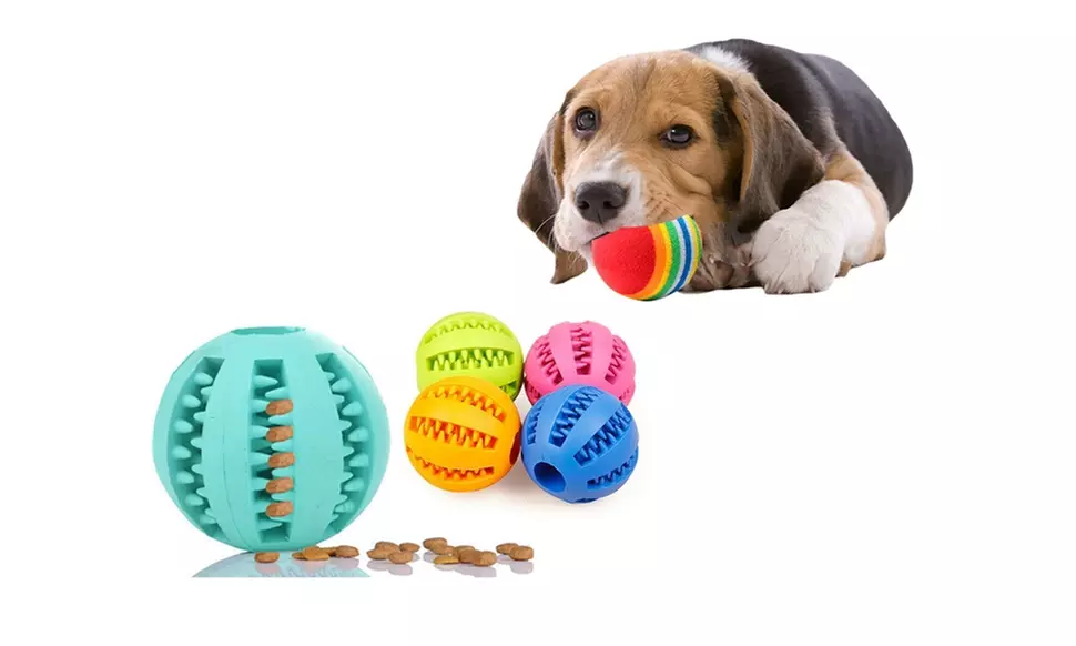 Pet Dog Bite Ball Toys Teething Cleaning Training Play Fetch Ball - Primary Image