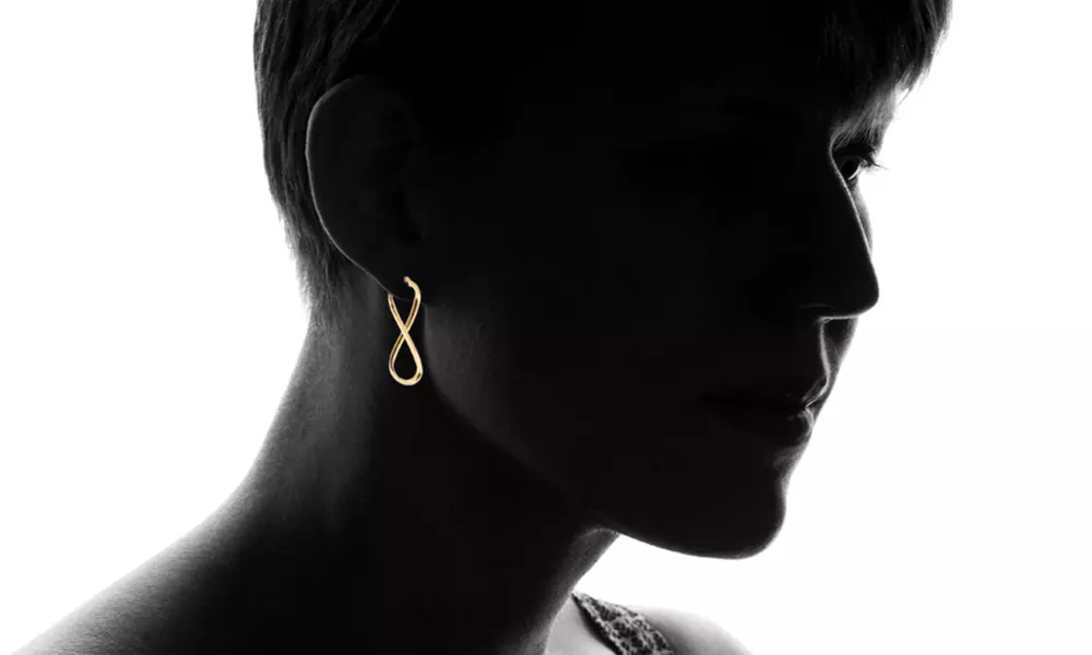 18K Gold Plated Figure 8 Dangling Earrings