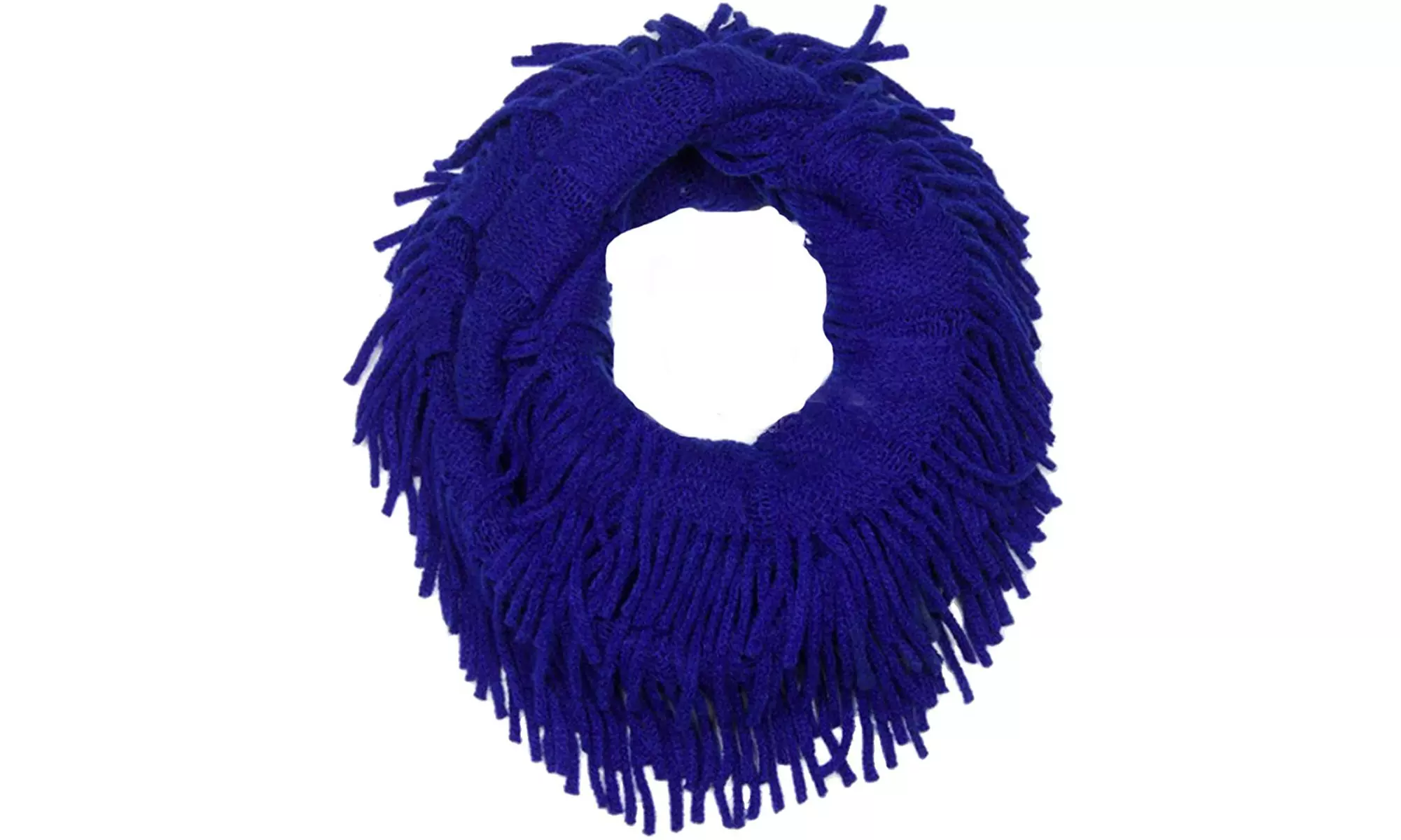 Women's Gorgeous Cozy Winter Knitted Square Pattern Infinity Loop Scarf - Primary Image