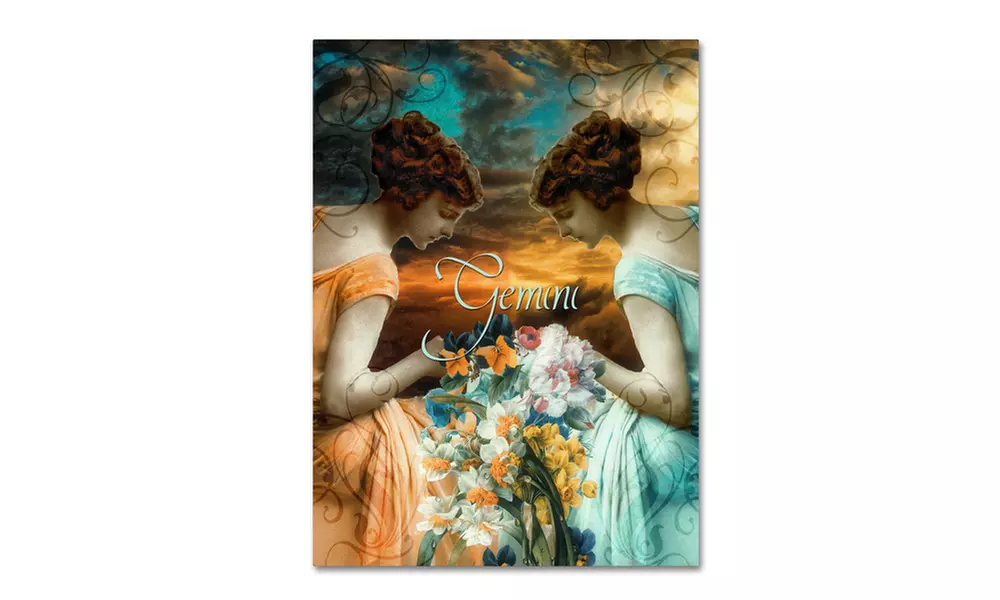 Color Bakery 'Art Nouveau Zodiac Gemini' Canvas Art - Primary Image