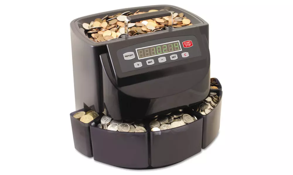 Mmf Industries Coin Counter/Sorter, Pennies Through Dollar Coins - Second Medium