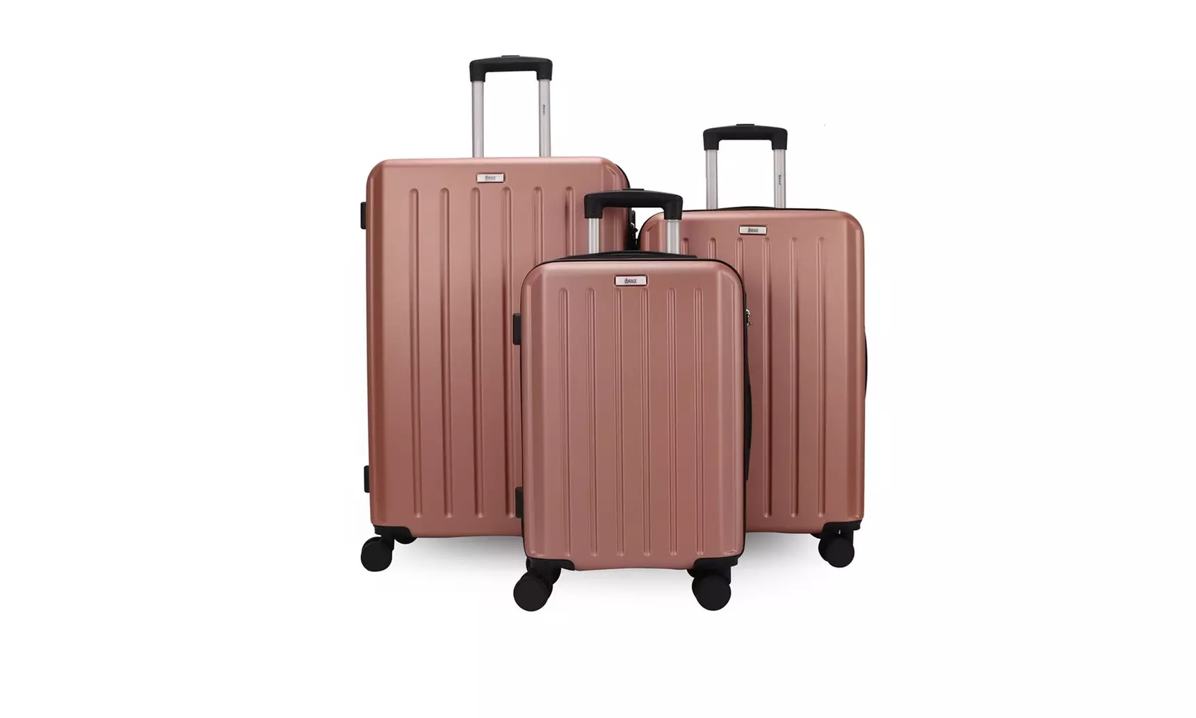 3-Piece Hardside Luggage Set with 360 Dual Spinner Wheels and Combo Lock