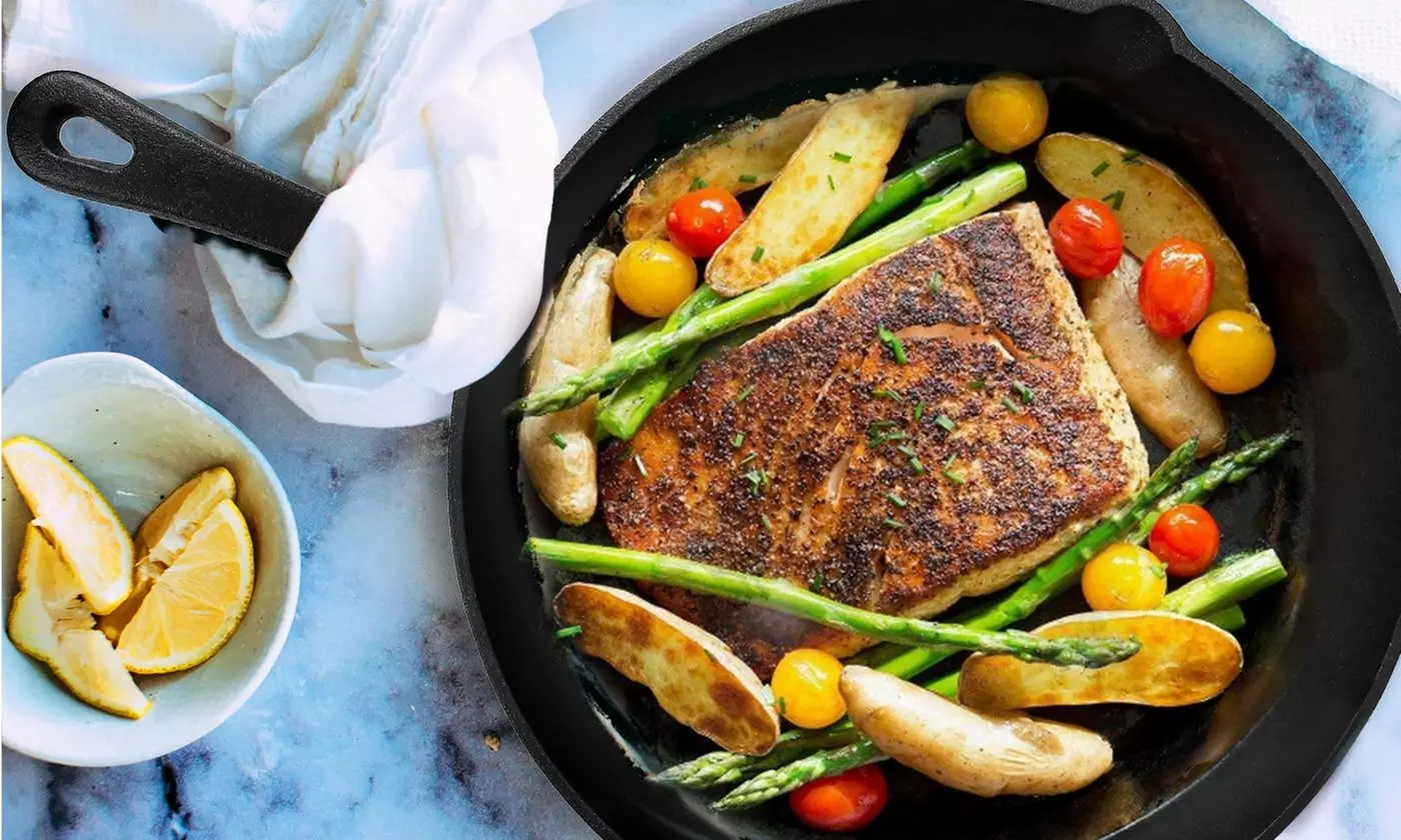 NewHome 3-Piece Pre-Seasoned Non-Stick Cast Iron Skillet Set (6", 8", 10")